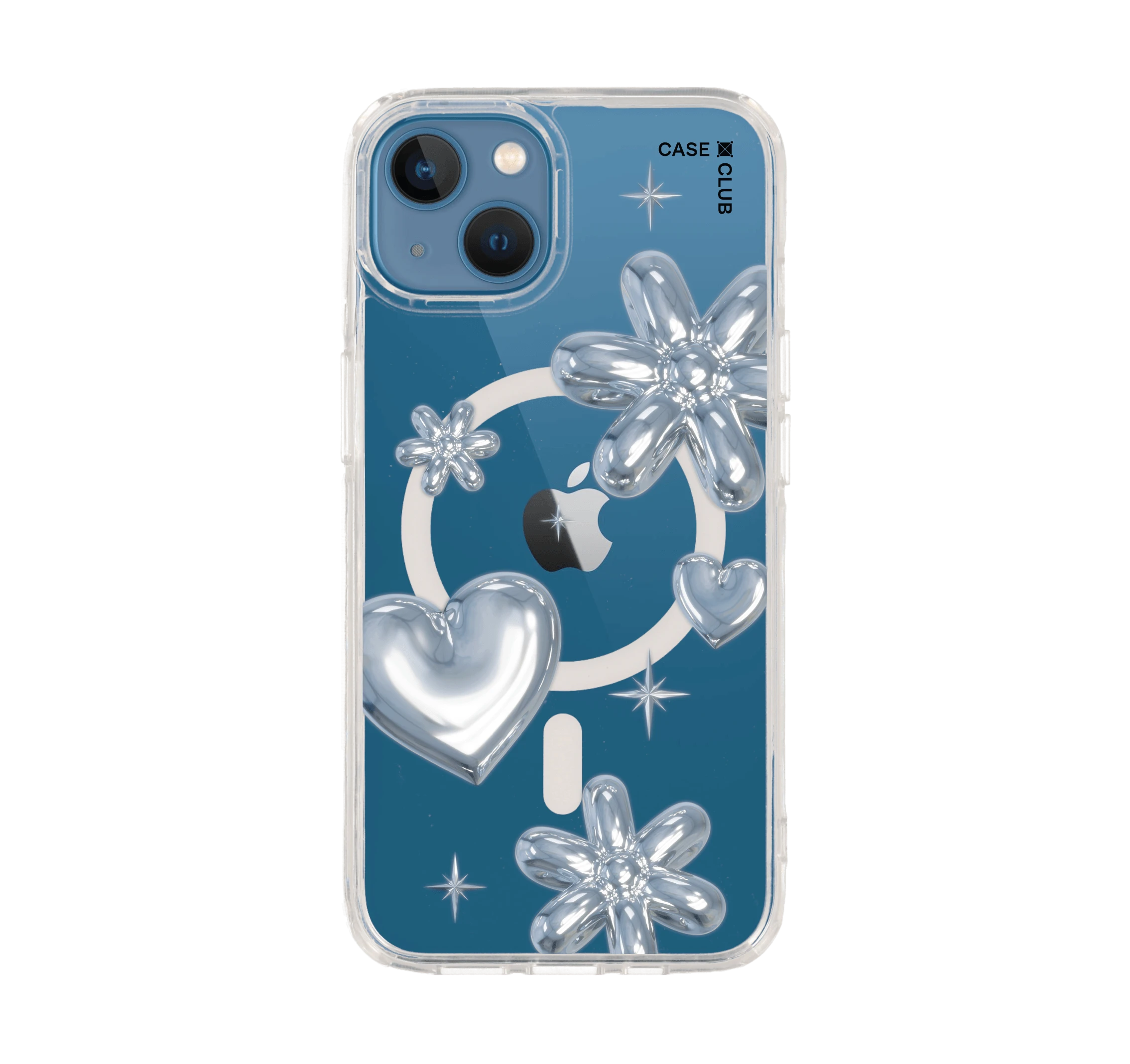 flower & heart metallic balloons
